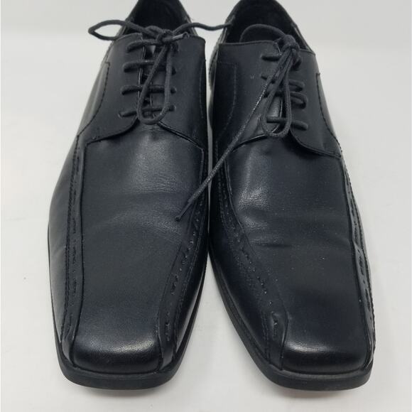 Steve Madden Men's Leather Black Trennt style Lace Up Dress Shoes Oxfords Size10 - Picture 2 of 14